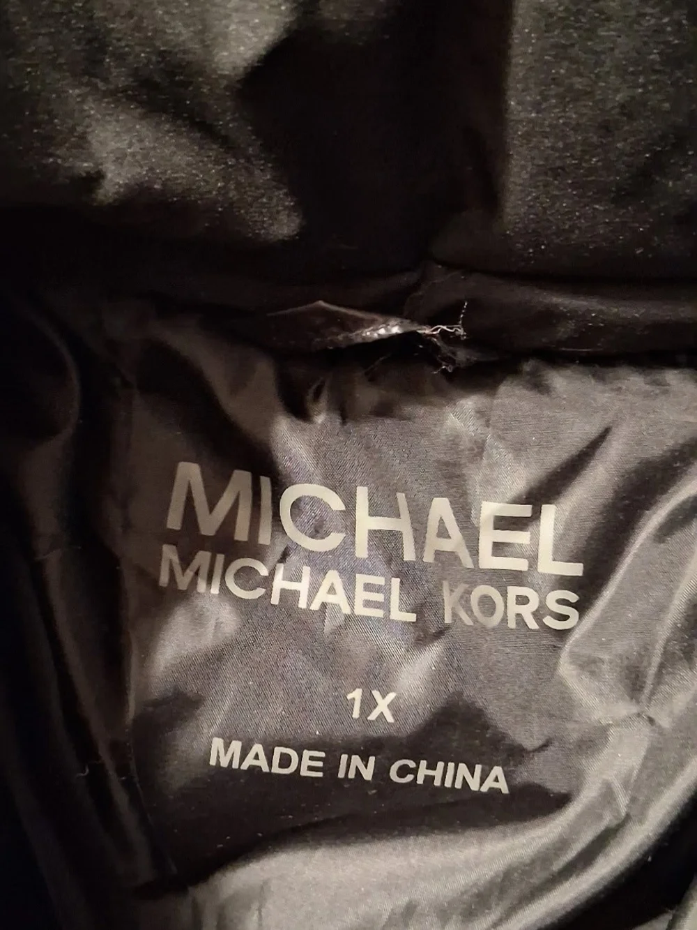 Michael Kors Black Quilted Hooded Belted Puffer Coat